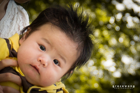 Cute chinese baby in weston park