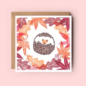 autumn-hedgehog-art-card