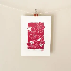 hellebores-flower-print