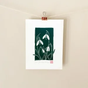 snowdrop-linocut-print