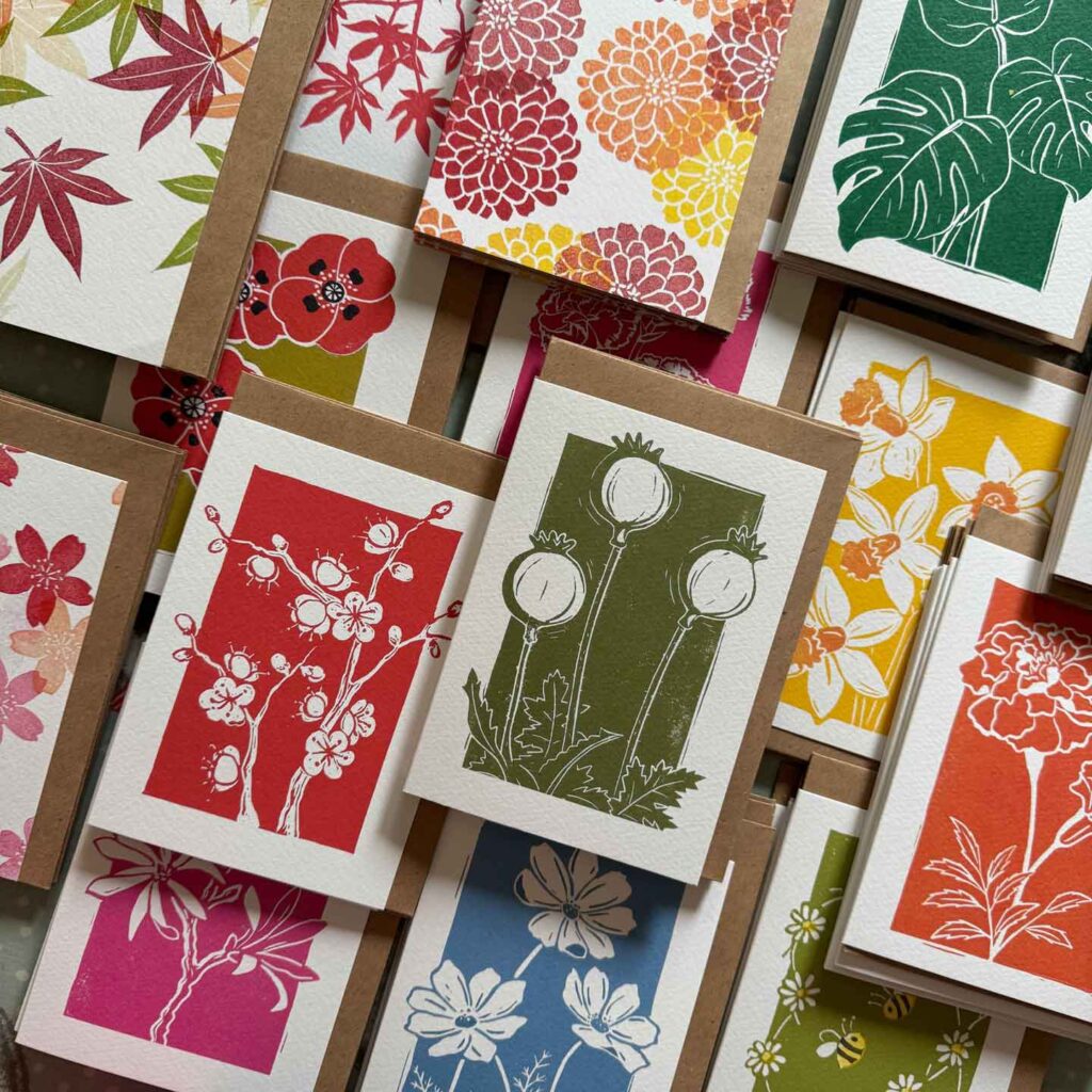 linocut prints by Grace Wong